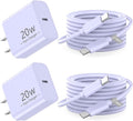 iPhone 17 16 15 Charger Fast Charging 10FT, 20W USB C Charger Block & Cable | 2Pack [Apple MFi Certified] 20W Type C Charger & 10FT Long Type C Charging Cord for iPhone 17/17 Pro/17 Pro Max/16 15 Pro Max by MatsushoUSBCCharger