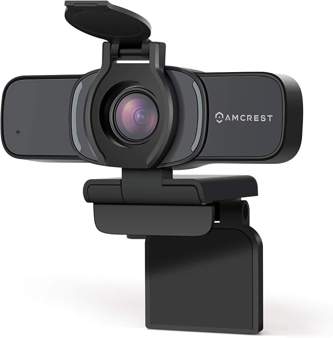 Amcrest 1080P Webcam with Microphone & Privacy Cover, Web Cam USB Camera, Computer HD Streaming Webcam for PC Desktop & Laptop w/Mic, Wide Angle Lens & Large Sensor for Superior Low Light (AWC201-B) by Amcrest