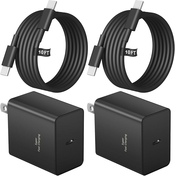 USB C Charger Type C Charger Fast Charging Long 10FT 45W Samsung Charger | for iPhone Air/17/17 Plus/17 Pro/17 Pro Max/16/16 Plus/16 Pro/16 Pro Max/15 Pro Max/iPad Pros/Samsung Galaxy S26/S25,Android by NOVOBIT