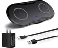 40W Wireless Charging Pad, Dual 20W Fast Wireless Charging Mat for Samsung Galaxy S25,S24,S23/Note 20/10/Buds,15W Wireless Charger Station for iPhone 17 16 15 14 13 8/SE/X/XS(Black with dapter) by WirelesschargingStation