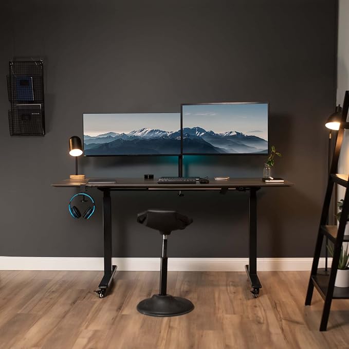 VIVO Full Motion Dual Monitor Desk Mount Clamp Stand VESA, Double Center Arm Joint, Holds 2 Screens up to 34 inches, STAND-V102D - Image 9