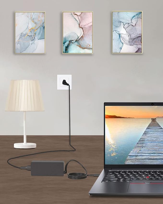 65W USB C Charger Fit for Lenovo Thinkpad/Yoga/Chromebook/Thinkbook Laptop | For ThinkPad T14 T14s T15 E14 E15 E16 X1 Carbon X13, Yoga 7i 9i, Chromebook C330 S330 ADLX65YDC2A ,Type C Fast Charging - Image 5