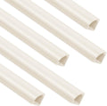 ZhiYo 85in Corner Cable Hider for 1 Cord, Hide Wires on Wall Corner, Beige | Self-Adhesive Cable Concealer, 6 Pack (14.2" Each), Quarter Round Cable Management Raceway for Baseboards & Ceiling Corners by ZhiYo