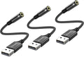 MOSWAG USB to Audio Jack Adapter 0.65Feet/20cm,External Sound Card Jack Audio Adapter with 3.5mm Aux Stereo Converter Compatible with Headset,PC,Laptop,Linux,Desktops,PS4 and More Device by MOSWAG