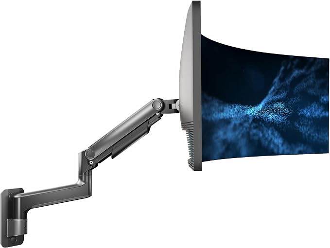 VIVO Premium Ultrawide Monitor Counterbalance Wall Mount for up to 49 inch Screens, Holds 44 lbs, Full Motion, Max VESA 100x100, Black, MOUNT-V101V by Unknown
