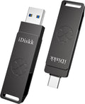 iDiskk Dual USB Flash Drive 256GB External SSD Type-C Memory Drive1000MB/s by iDiskk