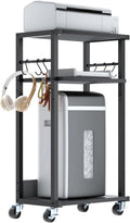 YMYNY 3-Tier Mobile Printer Stand 32.28*17.32*11.81" Black by YMYNY
