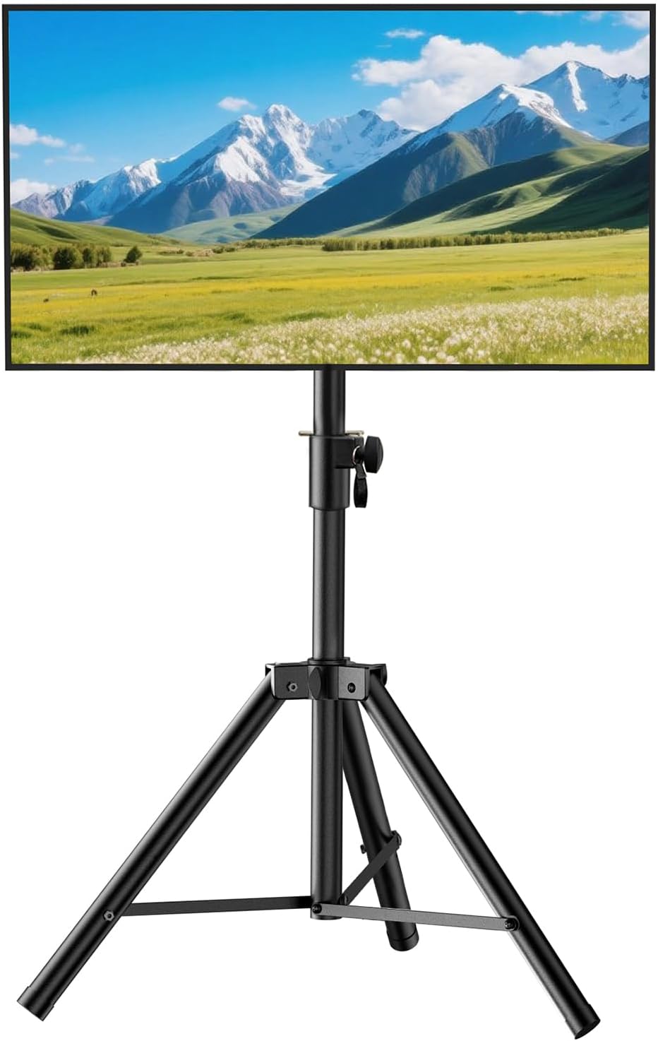 Tripod TV Stand,Outdoor TV Stand for 30-75 inch TVs, Black by Vanconwey