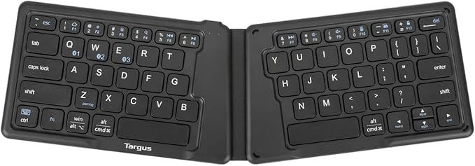 Targus Ergonomic Foldable Bluetooth Antimicrobial Keyboard, Black (AKF003US) - Image 6