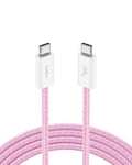 Belkin USB C to USB C 60W Braided Cable 6.6ft iPhone Charger Cord | iPhone 15/16/17, Samsung Galaxy S26, Pixel 10, Airpods, iPad, Nintendo Switch 2, MacBook, Steam Deck, Travel, Chromebook by Unknown