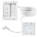 in Wall Cable Management Kit, TV Cable Hider Wall Kit, Hide Messy Wires, Recessed Outlet Box with 9.8FT Cord for Wall Mount TV, Home Theater, Cords Organizer, Living Room, Family Room, Office by Unknown