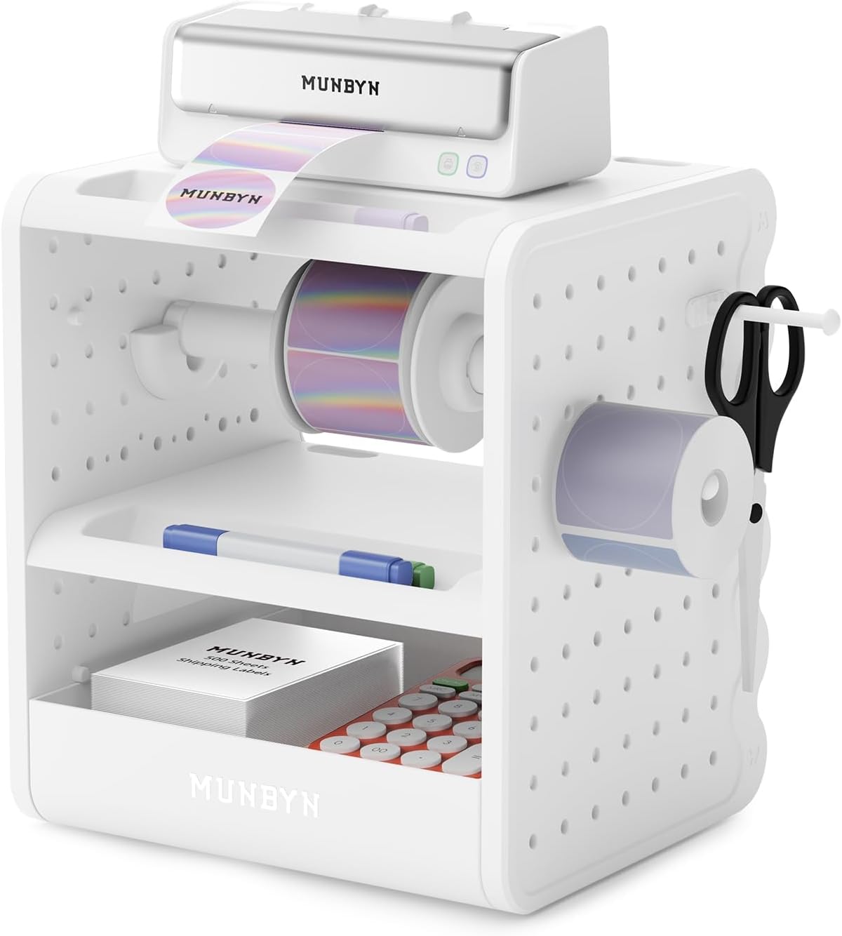 MUNBYN 4x6 Thermal Label Holder for Rolls and Fanfold Labels, ILH03 by MUNBYN