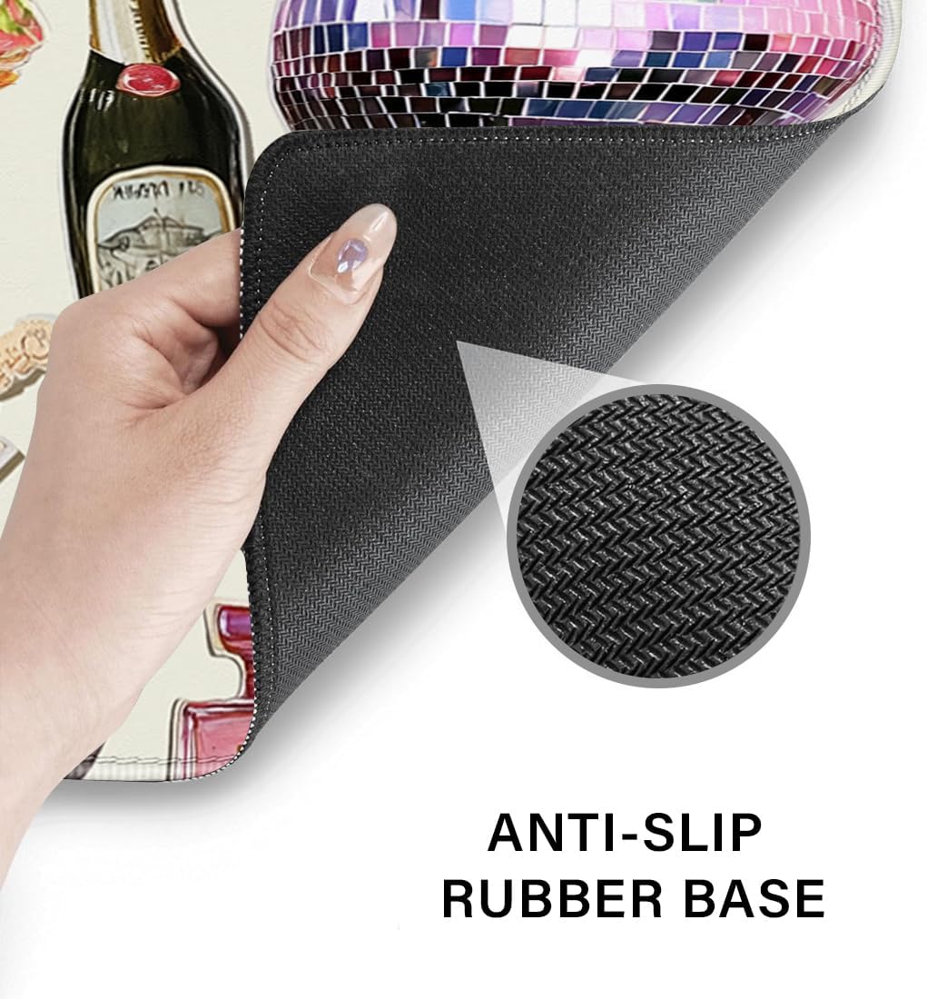 Desk Pad and Keyboard Wrist Rest, Large Mouse Pad + Keyboard Pad+Mouse Wrist Support, Non-Slip Desk Mat Protector for Office, Home 31.5×11.8 Inches Pink Girly - Image 5