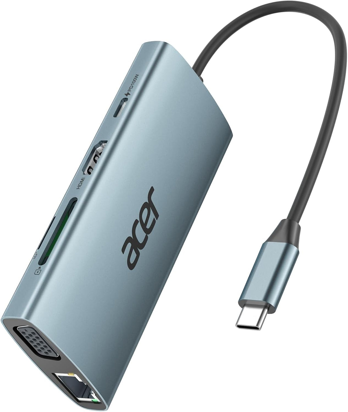 Acer USB C Hub with 4K HDMI, 9-in-1 Laptop Docking Station with 1080P VGA by Acer