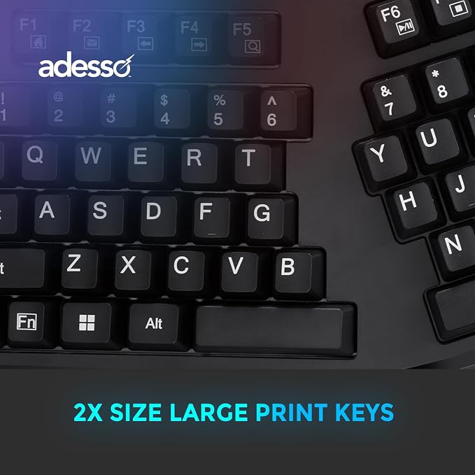 Adesso EasyTouch 150 Wired Mechanical Keyboard, Integrated Palm Rest | Ergonomic, Cherry MX Brown Switches, Dedicated Copilot AI Hotkey, Full-Sized Layout with Numeric Pad, Comfortable Typing - Image 7