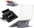 MOFT Invisible Laptop Stand for Desk, Stick-Free Tablet and Computer Stand with Dual-Angle, Foldable&Portable Laptop Riser Holder, Fits 13"+ Tablets & 15"+ Laptops, Space Gray (Non-Adhesive Version) by MOFT