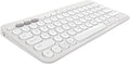 Logitech Pebble Keys 2 K380s Keyboard, Bluetooth, Wireless - Tonal White | Multi-device connectivity, customizable shortcuts, slim and portable, easy-switch for macOS, iPadOS, Android, Chrome OS by Unknown