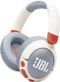 JBL Junior 470NC - Cancelling Kids Headphones - White | JBL Safe Sound 85dB, Parental Control with Customizable Volume Playtime, Easy monitoring, Active Noise Cancelling by JBL