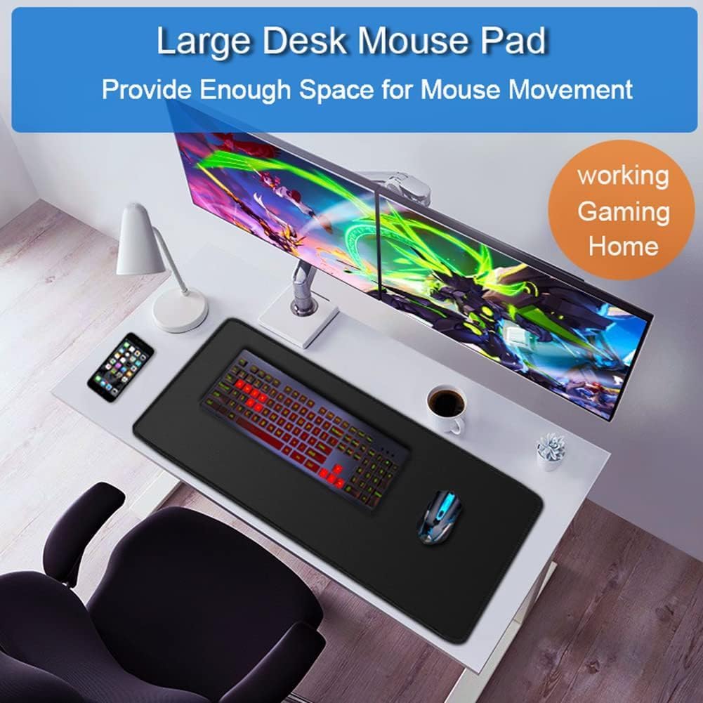 Large Extended Gaming Mouse Pad, Water Resist Non-Slip Mousepad Rubber Base - Image 5
