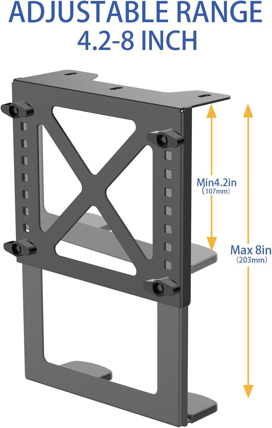 Adjustable Under Desk PC or NAS Mount Bracket Holder，Compatible with Desktop NAS(Network Attached Storage),CPU,UPS,Small Form Factor Desktop Tower.Xbox Series x,OptiPlex7000/7010 - Image 5