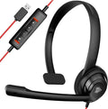 NUBWO HW02 USB Headset with Microphone Noise Cancelling &in-line Control, Ultra Comfort Computer Headset for Laptop pc, On-Ear Wired Office Call Center Headset for Boom Skype Webinars (USB-A) | USB-A - Ultra Comfort Computer Headset for Laptop pc, On-E... by NUBWO