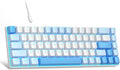 MageGee Portable 60% Mechanical Gaming Keyboard, MK-Box LED Backlit Compact 68 Keys Mini Wired Office Keyboard with Red Switch for Windows Laptop PC Mac - Sky Blue by MageGee