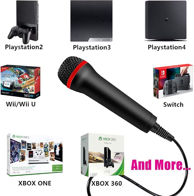 4M 13FT Wired USB Microphone for Rock Band, Guitar Hero, Let's Sing - Compatible with Sony PS2, PS3, PS4, PS5, Nintendo Switch, Wii, Wii U, Microsoft Xbox 360, Xbox One and PC - Image 6