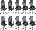 Marsail Big and Tall Mesh Ergonomic Office Chair with 6D Armrests, 10 Pack | 6-level lumbar support, sliding seat depth, high-elastic mesh seat, 3D headrest, 8-position recline, adjustable seat height by Marsail