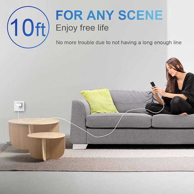 iPhone Charger Fast Charging 10FT iPhones 17 16 15 Charger 3 Pack | Type C Chargers USB C Charger Compatible with iPhone Air 17/17 Plus/17 Pro/17 Pro Max/16/16 Plus/16 Pro/16 Pro Max/15 - Image 7