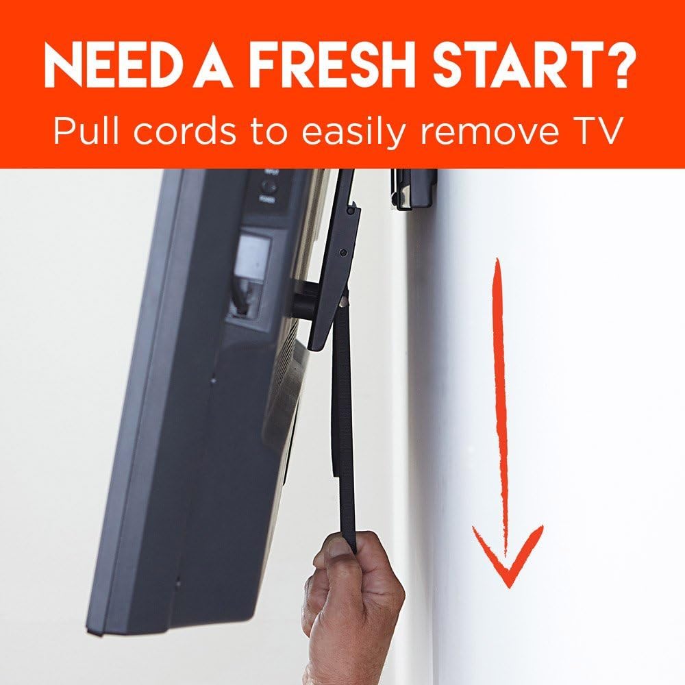 ECHOGEAR SlimView TV Wall Mount for 32" to 80" TVs - 1.25" Low Profile with Pull String Locking System for Cable Access & Included Hardware for DIY Easy Install (Pack of 2) - Image 3