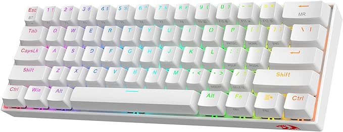Redragon K530 Pro Draconic 60% Wireless RGB Mechanical Keyboard, BT/2.4Ghz/Wired 3-Mode 61 Keys Compact Gaming Keyboard w/Hot-Swap Socket, Free-Mod Plate Mounted PCB & Tactile Brown Switch | BT 2.4GHz Wired Tactile Brown Switch Compatible Windows Mac A... by REDRAGON