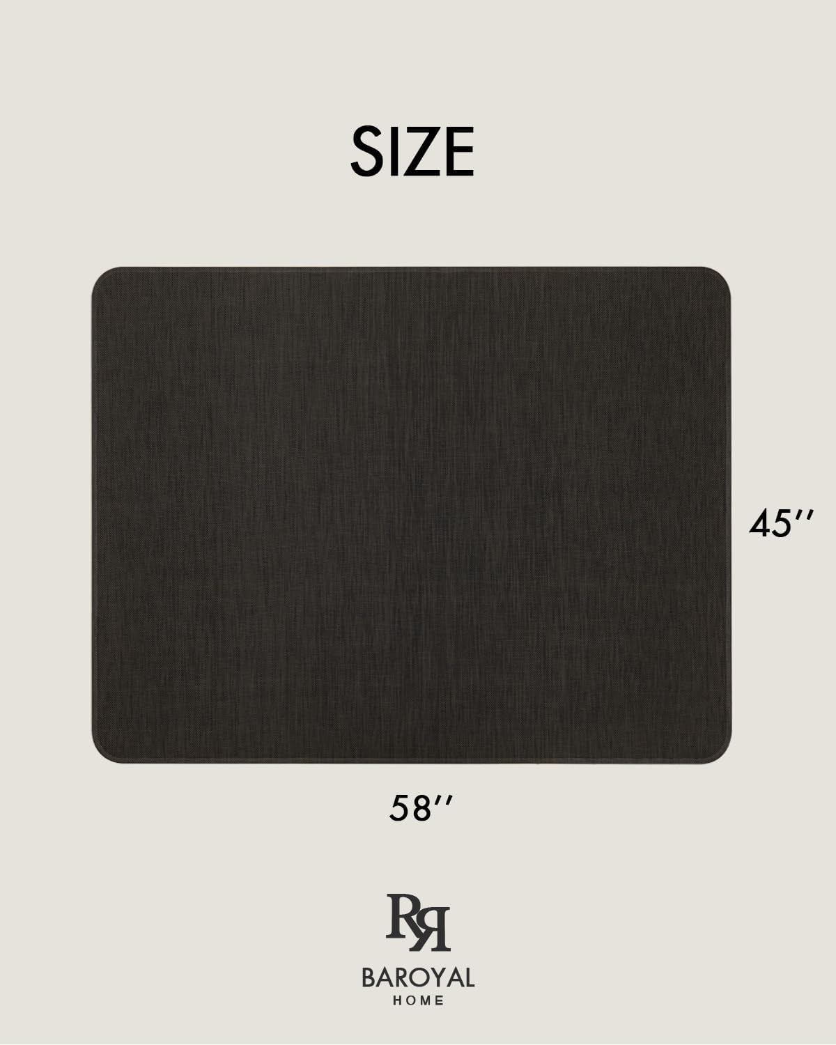 Baroyal Office Chair Mat for Hardwood Floor, Anti-Slip PVC, 45 x 58 Inch - Image 6