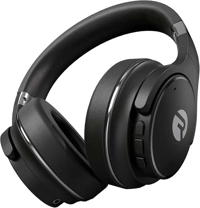 Raycon The Everyday Wireless Bluetooth Over Ear Headphones, with Active Noise Cancelling, Awareness Mode and Built in Microphone, IPX 4 Water Resistance, 40 Hours of Battery Life (Black) by RayconGlobal