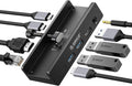 ORICO Clip Docking Station, 8-in-1 Clamp USB C Hub with 4K@60Hz HDMI, 100W PD, Gigabit Ethernet, 4xUSB Port, AUX, 10Gbps Clamp Docking Station for Laptop, MacBook, PC (Adapter Not Included) by ORICO