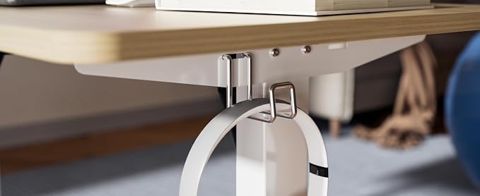 LongKe Electric Standing Desk Adjustable Height, 40x24 Inches Sit Stand up Desktop for Home Office, Ergonomic Rising Computer Table with Memory Preset, Yellow Beams - Image 5