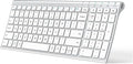 iClever BK10 Bluetooth Keyboard, Universal Bluetooth 5.1 Wireless Keyboard with Number Pad, Ergonomic Design, Multi-Device Compatibility, Stable Connection for Mac, iPad, iPhone, Android, Windows | Stable Connection for Mac,Windows,iPad,iPhone,Android by iClever