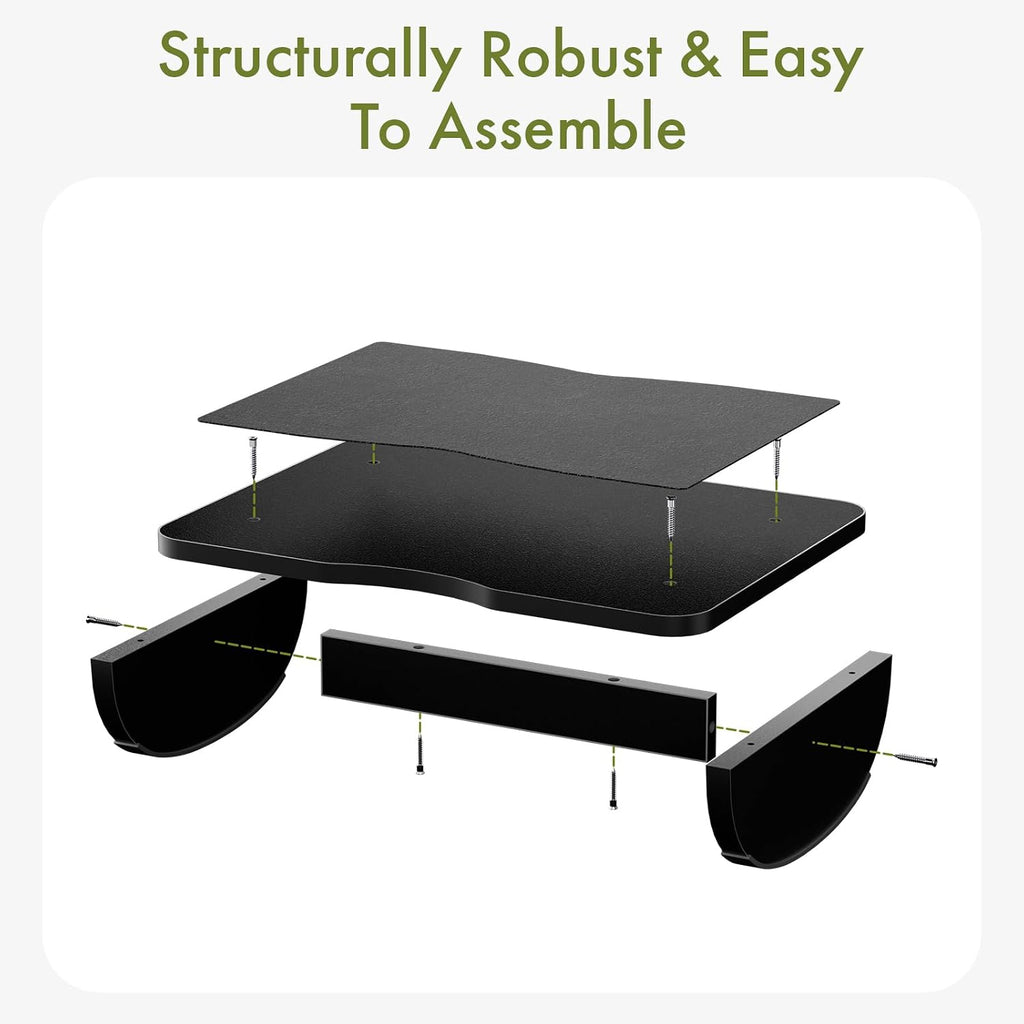 Ergonomic Wooden Foot Rest for Under Desk at Work (Black) - Image 6