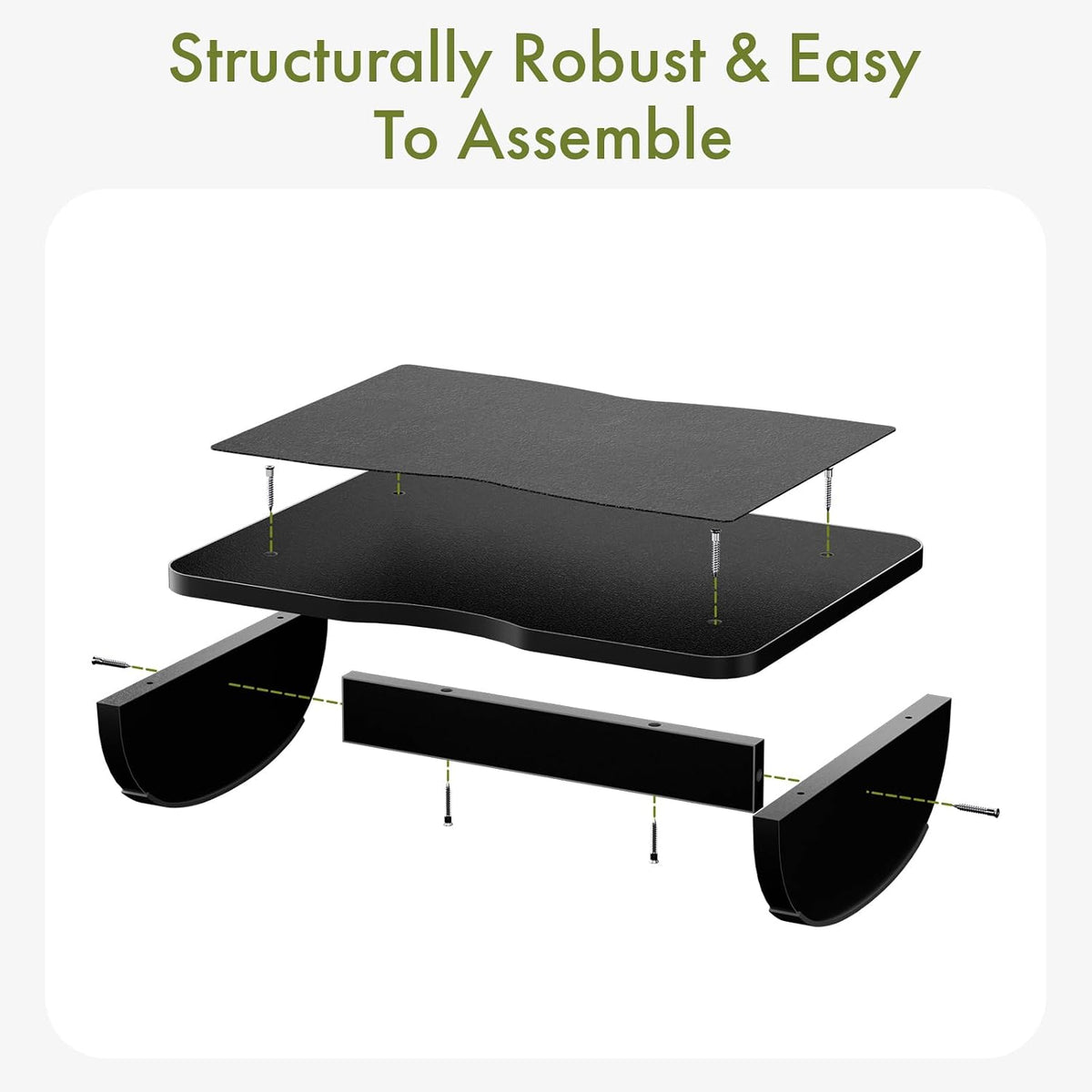 Ergonomic Wooden Foot Rest for Under Desk at Work (Black) - Image 6