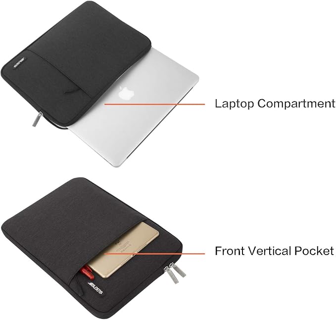 MOSISO Laptop Case 18.5 inch, 18-18.5 inch Laptop Sleeve Bag with Pocket | Compatible with ASUS Gaming Monitor HP Dell Lenovo Notebook Computer, Polyester Vertical Computer Bag, Black - Image 4