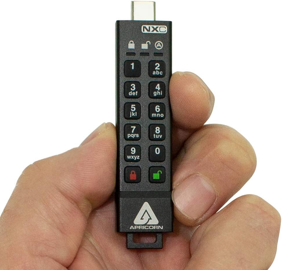 Apricorn 8GB Aegis Secure Key 3 NXC 256-Bit Hardware-Encrypted USB 3.2 Type C Flash Drive, FIPS 140-2 Level 3 Validated (ASK3-NXC-8GB), Black - Image 4