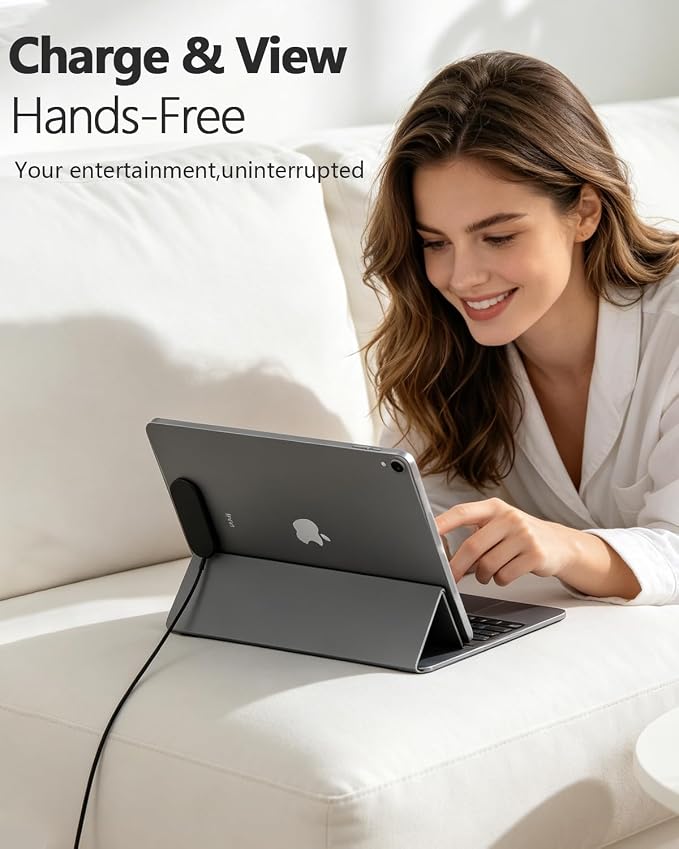 Magnetic Wireless Charger for iPad Pro 13 (2024/2025 M4) ONLY 45W Fast Charging Smart Connector Charger, Aluminum Alloy Wireless Charging Pad - Image 7
