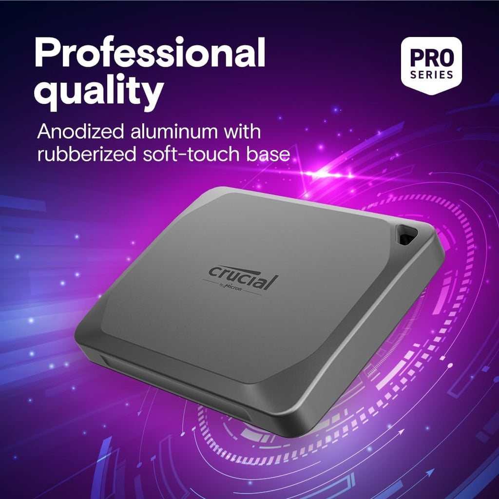 Crucial X9 Pro 1TB Portable SSD, Up to 1050MB/s Read & Write, 3.2 USB-C, External Solid State Drive, Durable Storage for PC & Mac, for Content Creators & Videogaphers, Silver - ‎CT1000X9PROSSD902 - Image 6