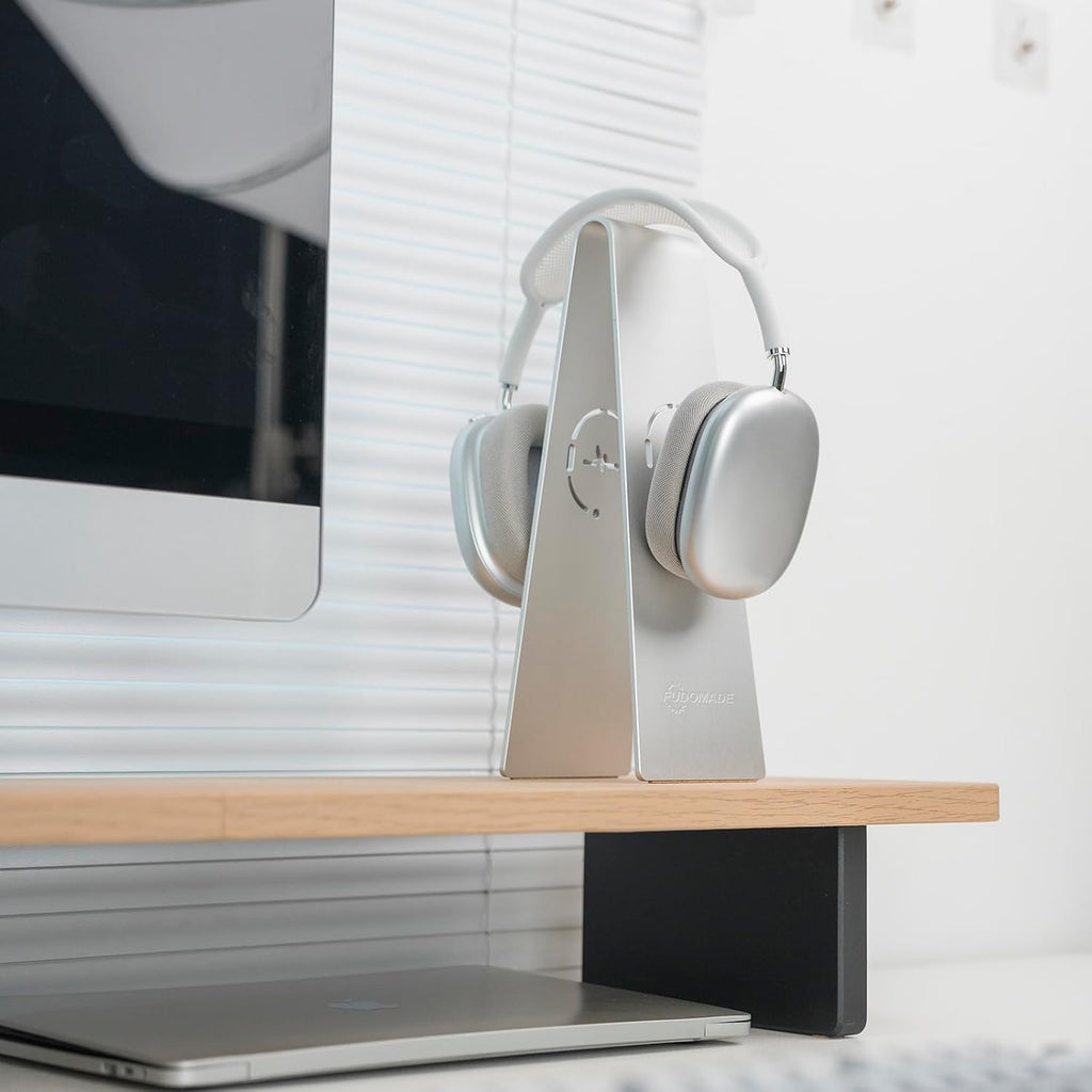 Aluminum Headphone Stand, Universal Headset Holder for Desk, Gaming Headphone Hanger with Anti-Slip Base, Compatible with Over-Ear & On-Ear Headphones (White) - Image 7