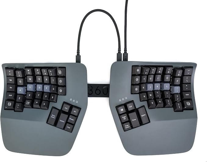 Kinesis Advantage360 Split Ergonomic Keyboard - USB-C | Mechanical Switches | Fully Programmable | Contoured Shape | Adjustable Tenting | PBT Keycaps - Image 2