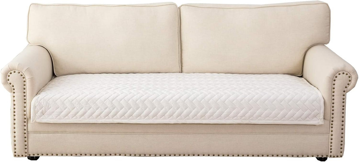 Velvet Sectional Couch Covers for Dogs,White,1PC,43''x63'' by Eismodra