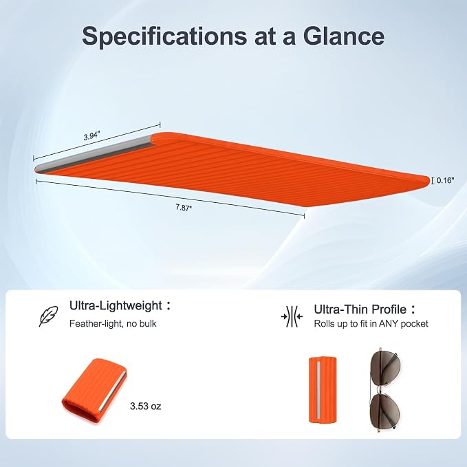 Foldable Silicone Aluminum Holder, Flexible Silicone Phone Stand with Anti-Slip Pad, Portable Rollable Multi-Angle Stand for Phone Tablet Laptop – Bendable & Foldable Home, Office, Travel (1, Orange) - Image 4
