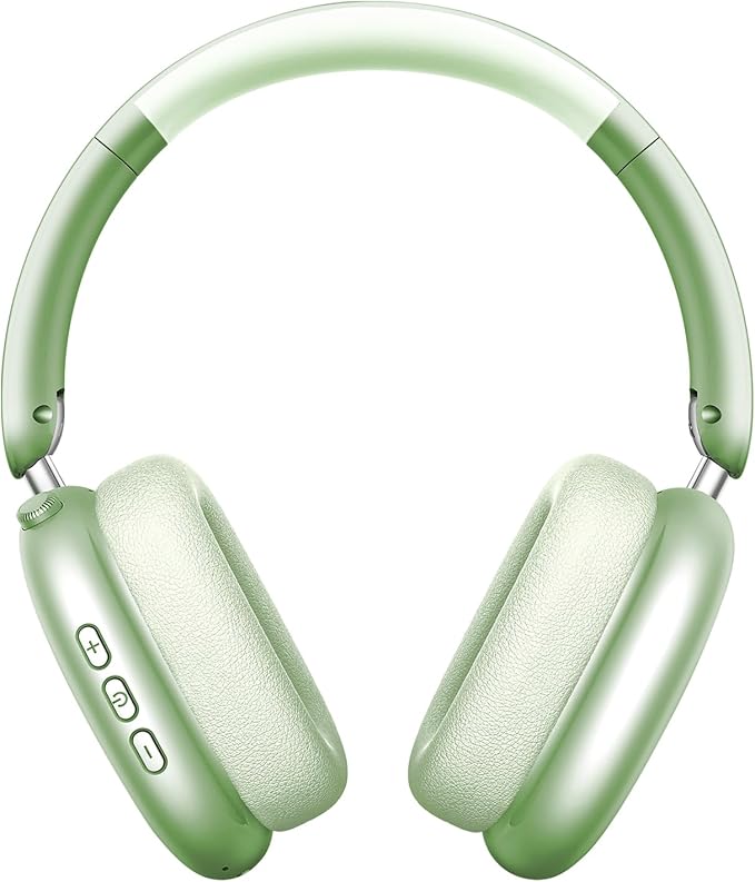 Wentronic Y01 Wireless Noise Canceling Headphones Bluetooth 5.3 Over Ear Headphones with Microphone, Hi-Res Audio, 48H Playtime, Foldable Comfortable Earpads,Compatible with iOS,Android,PC, Green by Wentronic