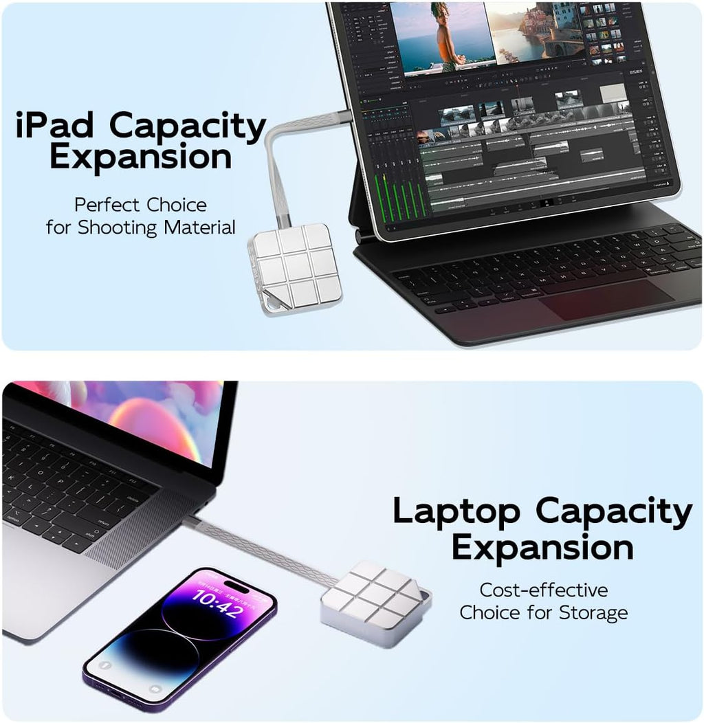 MAIWO 256GB External SSD Up to 1050MB/s, Build-in M.2 2230 PCIe NVMe, USB-C Mini Cute Portable SSD External Solid State Drive for iPhone 17/16/15 Pro Max MacBook Pro Air, All-Metal Shell - Image 6