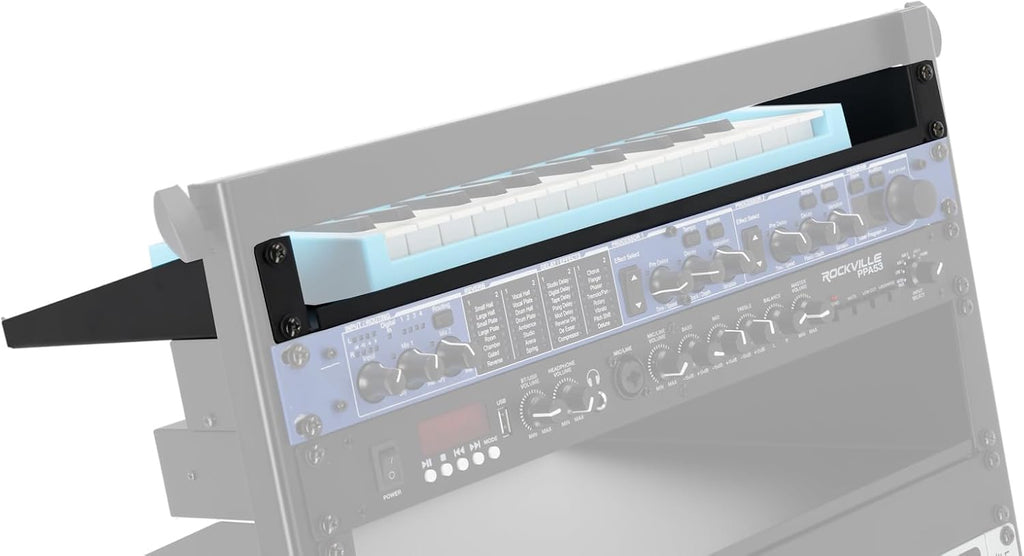 Rockville 1URSLP Pro Audio 1U Rack Shelf Cabinet Tray with Lips, 10" Deep - Image 5
