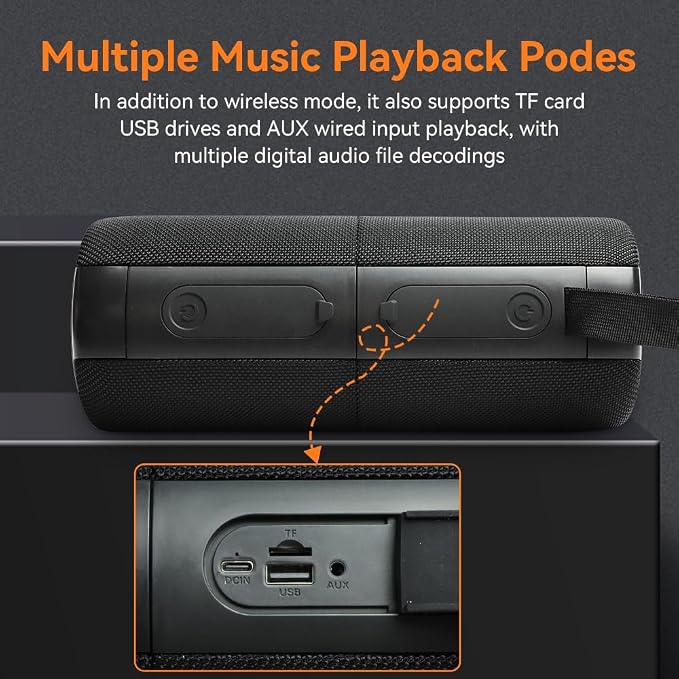 2 in 1 Magnetic Dual Splittable Bluetooth Speaker, 40W Portable Wireless Speakers with Deep Bass, IPX6 Waterproof, Bluetooth 5.3, 24H Playtime, 360° Stereo Sound for Home, Outdoor, Party, Travel - Image 9
